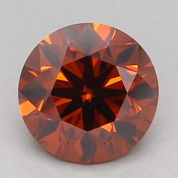 0.87 Ct. Fancy  Orange Round Lab Grown Diamond