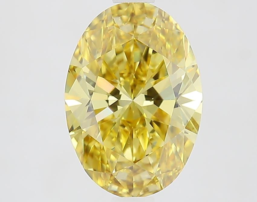 2.00 Ct. Fancy Vivid Yellow Oval Lab Grown Diamond