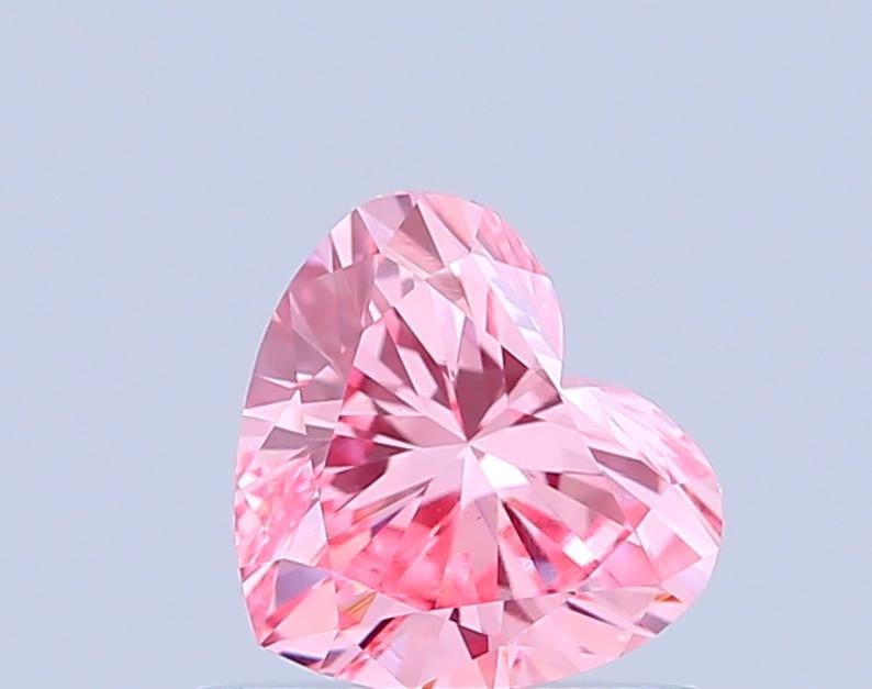 0.66 Ct. Fancy Vivid Pink Heart Lab Grown Diamond