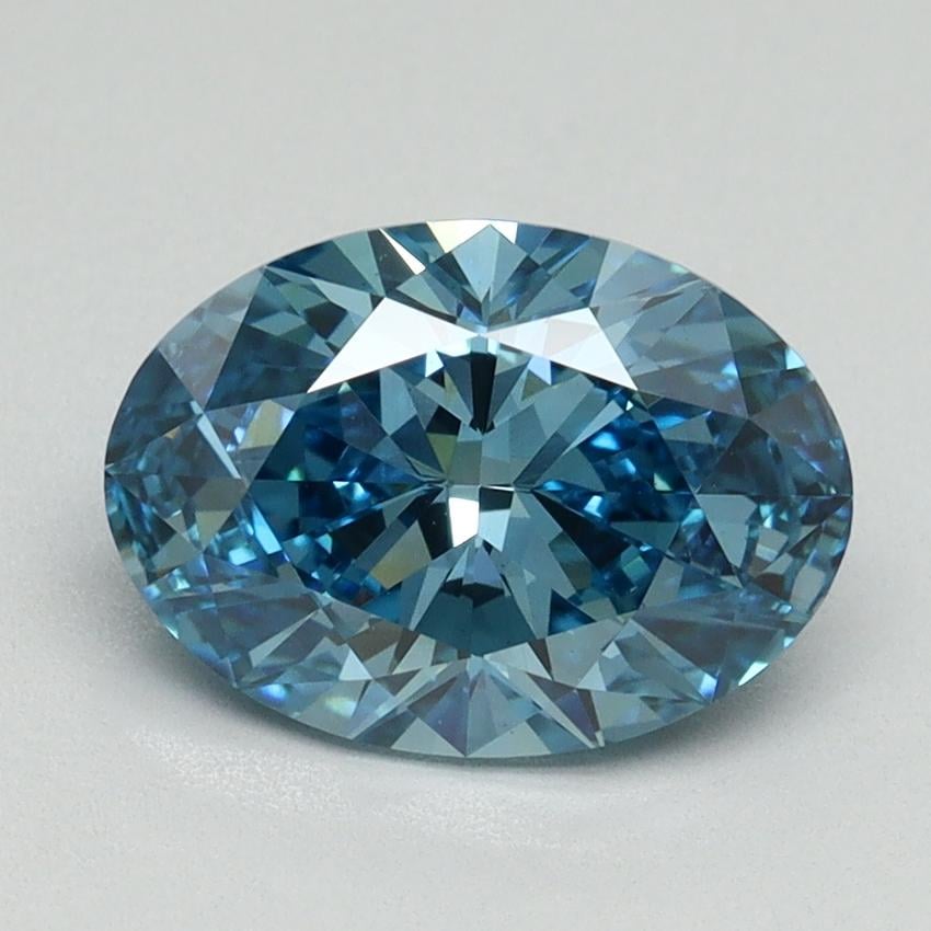 2.01 Ct. Fancy Vivid Blue Oval Lab Grown Diamond