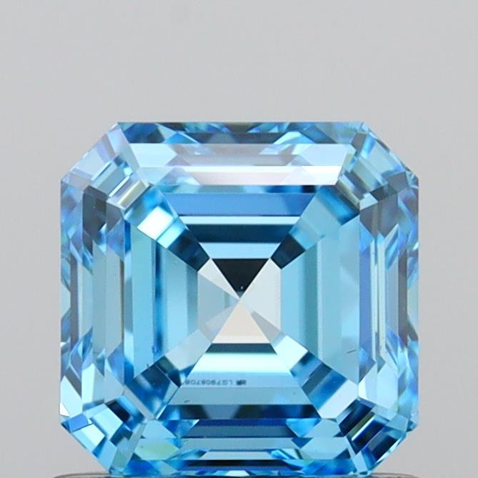 1.00 Ct. Fancy Vivid Blue Asscher Lab Grown Diamond