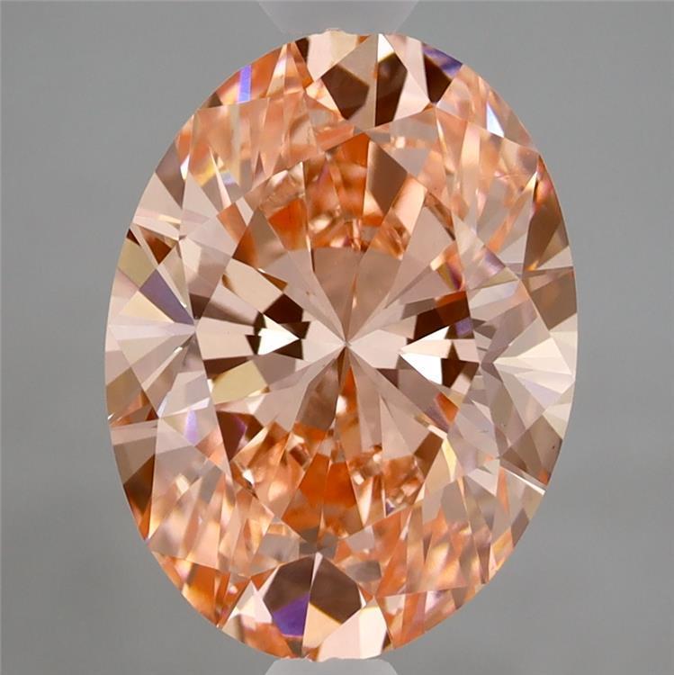 3.02 Ct. Fancy Vivid  Pink Oval Lab Grown Diamond