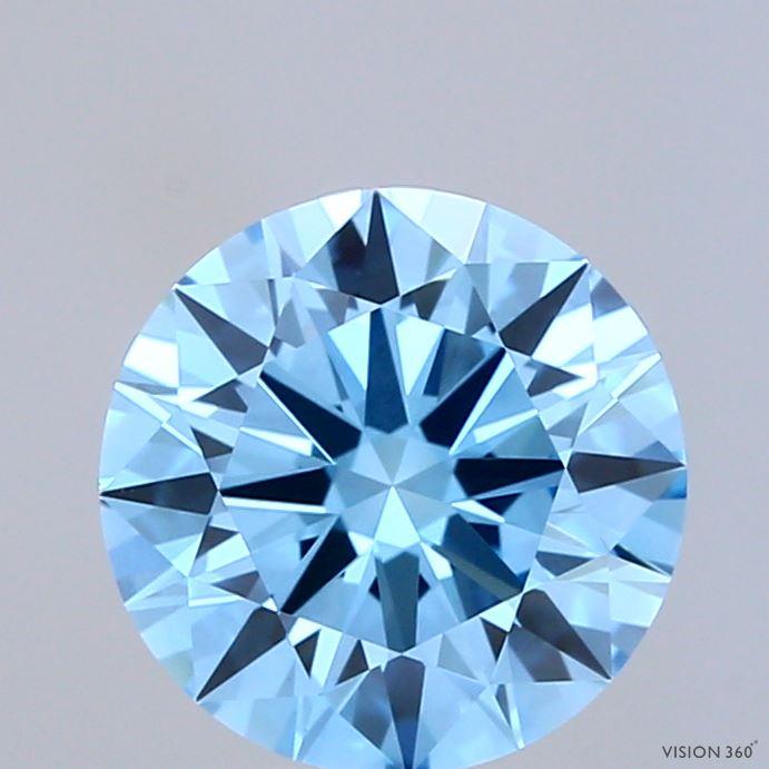 2.02 Ct. Fancy Vivid Blue Round Lab Grown Diamond