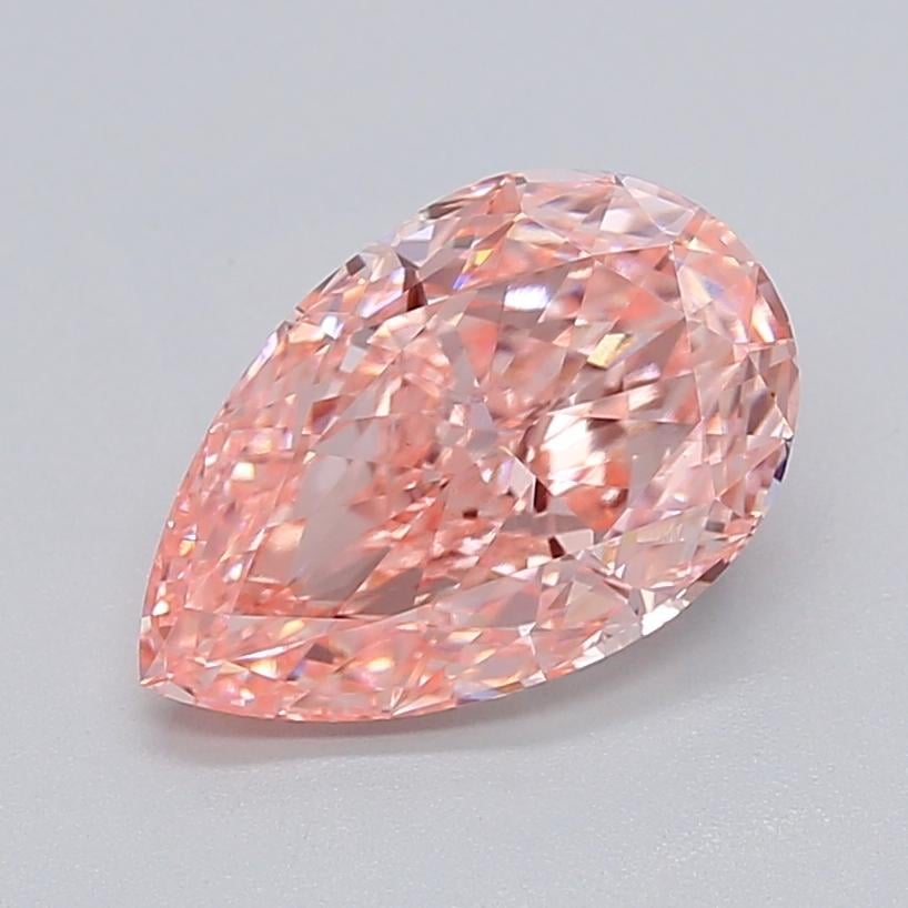 3.12 Ct. Fancy Vivid  Pink Pear Lab Grown Diamond