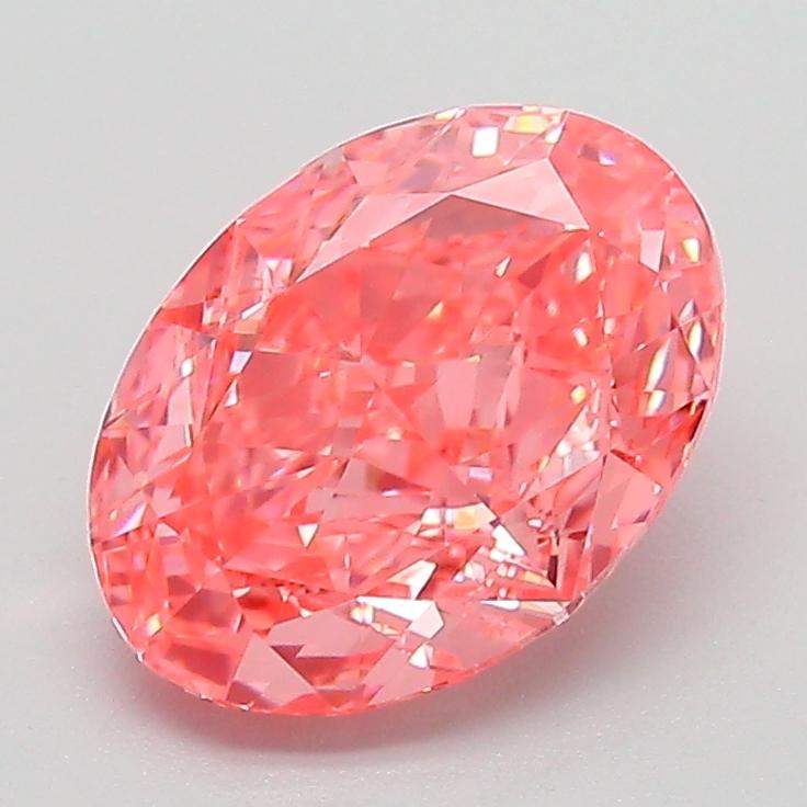 2.02 Ct. Fancy Vivid  Pink Oval Lab Grown Diamond
