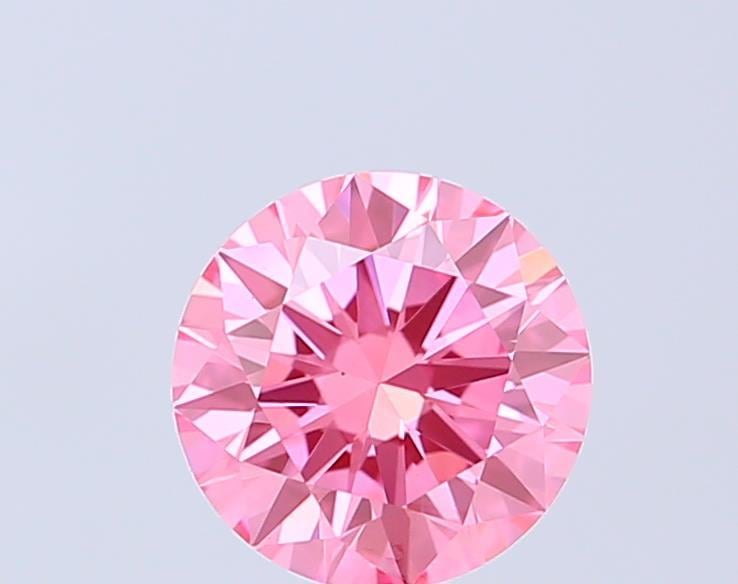0.90 Ct. Fancy Vivid Pink Round Lab Grown Diamond