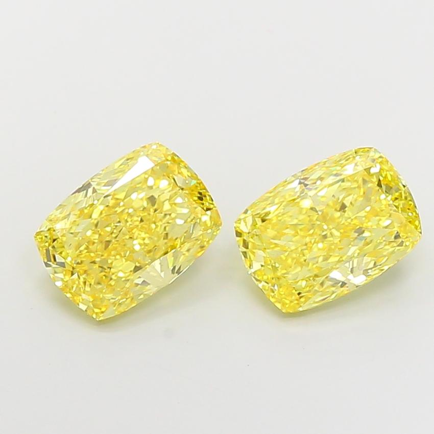 3.57 Ct. Fancy Intense Yellow Cushion Lab Grown Diamond
