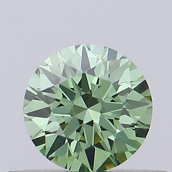 0.36 Ct. Fancy Vivid Green Round Lab Grown Diamond