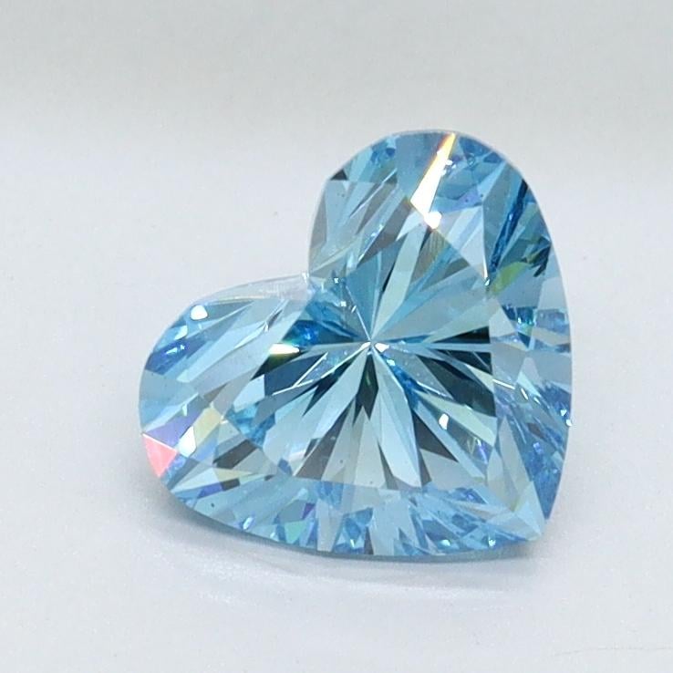 1.02 Ct. Fancy Vivid Blue Heart Lab Grown Diamond
