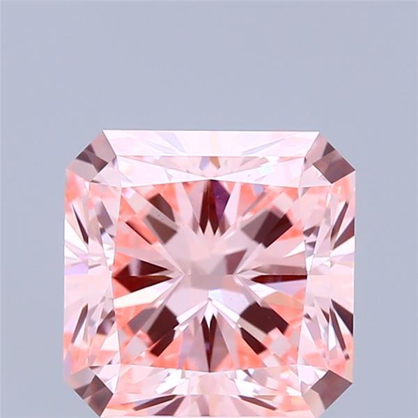 3.13 Ct. Fancy Vivid Pink Radiant Lab Grown Diamond