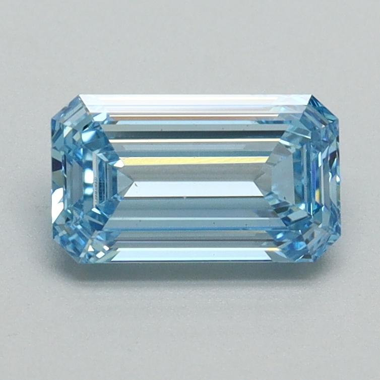 1.00 Ct. Fancy Intense Blue Emerald Lab Grown Diamond