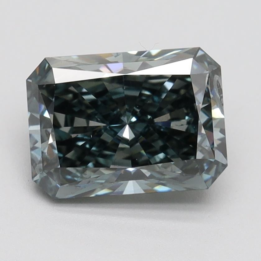 1.94 Ct. Fancy Vivid Green Blue Radiant Lab Grown Diamond
