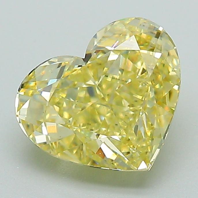2.05 Ct. Fancy Intense Yellow Heart Lab Grown Diamond