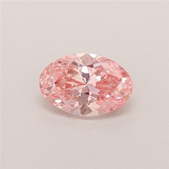 0.32 Ct. Fancy Vivid Pink Oval Lab Grown Diamond