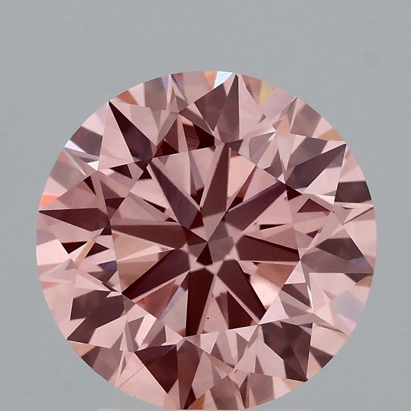 3.12 Ct. Fancy Vivid Pink Round Lab Grown Diamond