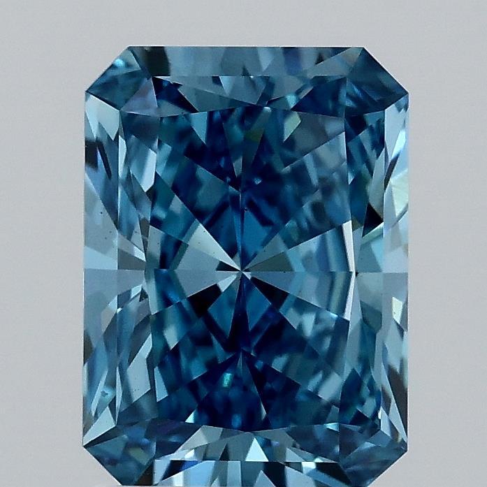 2.07 Ct. Fancy Vivid Blue Radiant Lab Grown Diamond
