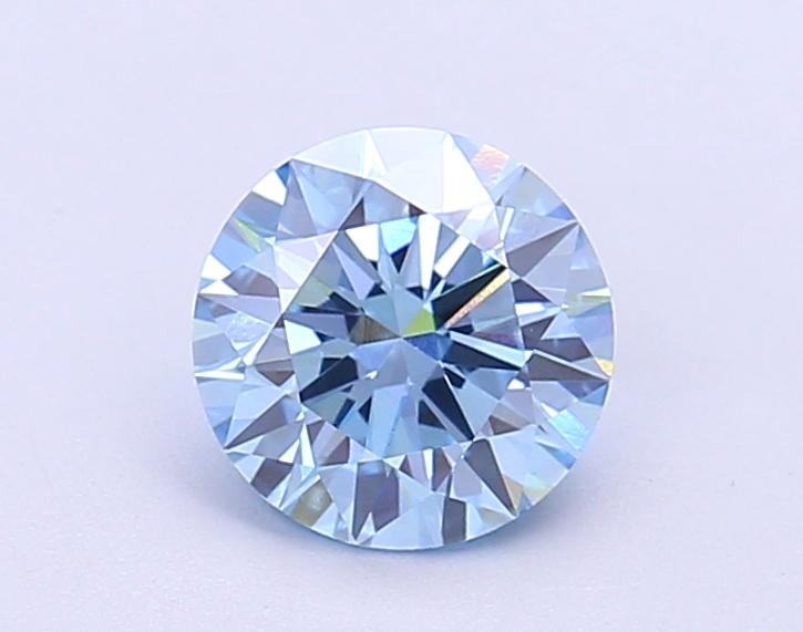 1.11 Ct. Fancy Vivid Blue Round Lab Grown Diamond
