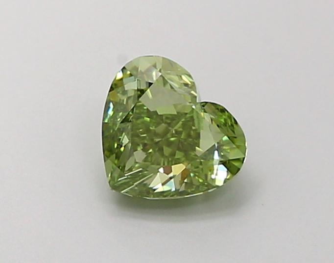1.05 Ct. Fancy Vivid Green Heart Lab Grown Diamond