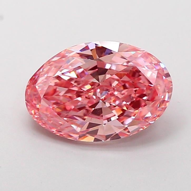 2.04 Ct. Fancy Vivid Pink Oval Lab Grown Diamond