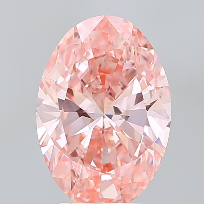 2.99 Ct. Fancy Vivid Pink Oval Lab Grown Diamond