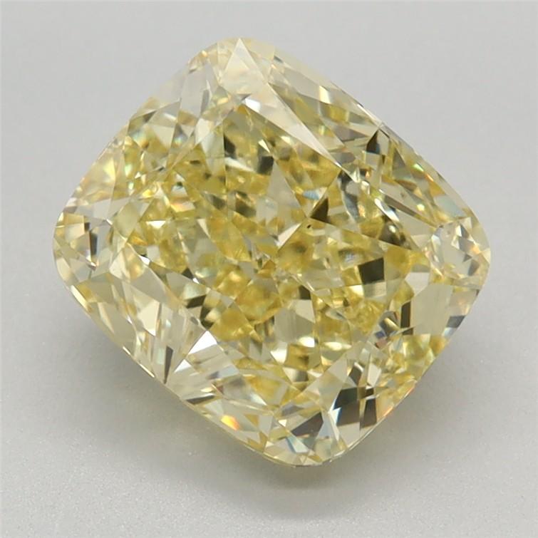 2.35 Ct. Fancy Intense Yellow Cushion Lab Grown Diamond