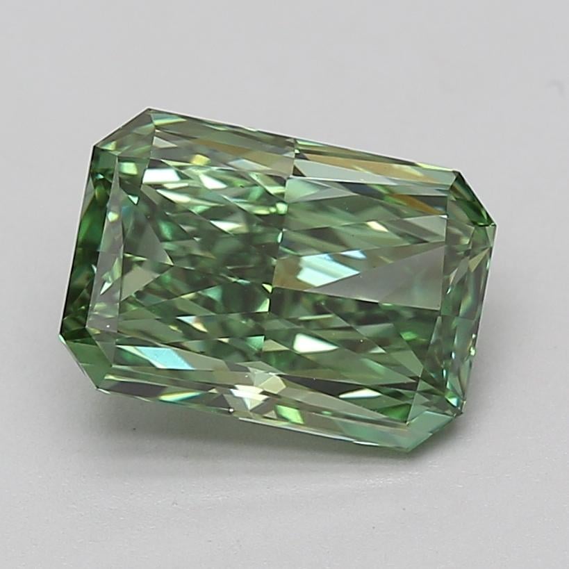 3.08 Ct. Fancy Vivid Green Radiant Lab Grown Diamond