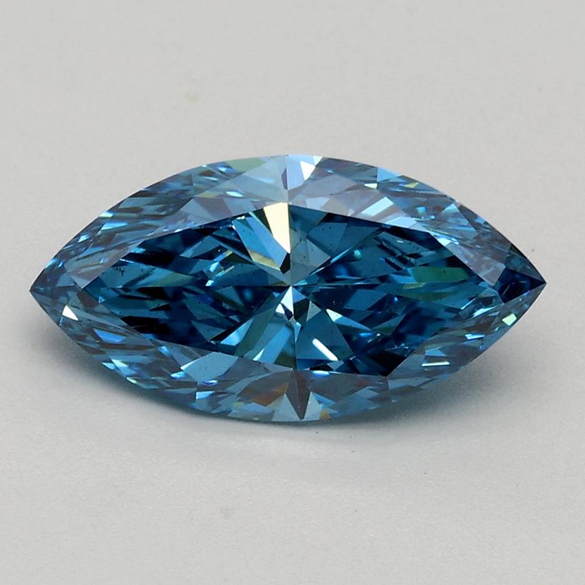 1.31 Ct. Fancy Vivid Blue Marquise Lab Grown Diamond