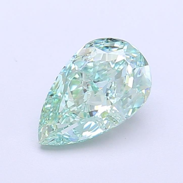 1.51 Ct. Fancy Vivid Green Pear Lab Grown Diamond