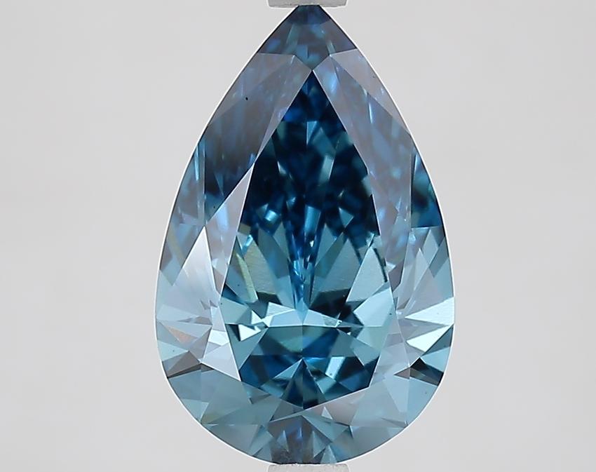3.09 Ct. Fancy Vivid Blue Pear Lab Grown Diamond