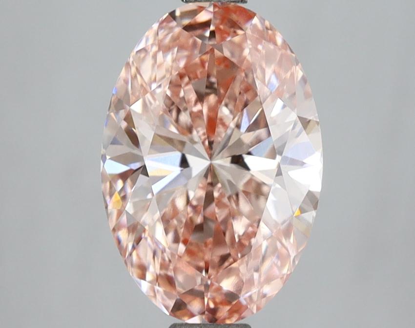 2.58 Ct. Fancy Vivid  Pink Oval Lab Grown Diamond
