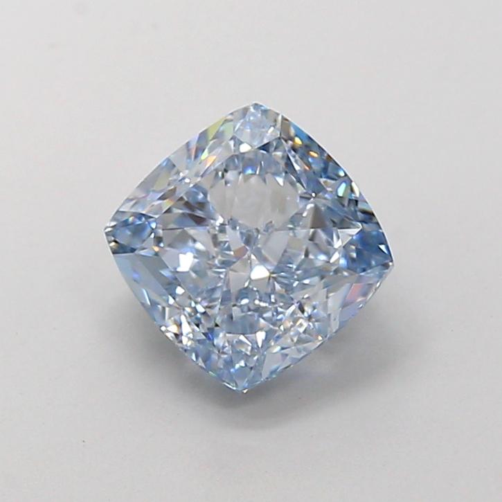 2.10 Ct. Fancy Intense  Blue Cushion Lab Grown Diamond