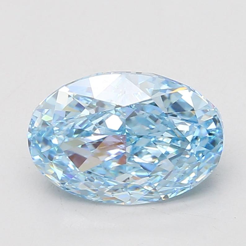 3.09 Ct. Fancy Vivid Blue Oval Lab Grown Diamond