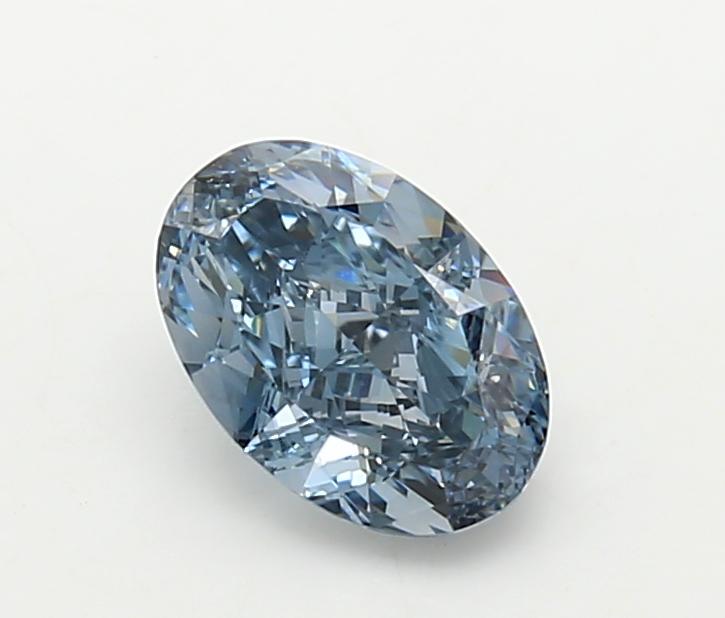 1.05 Ct. Fancy Vivid  Blue Oval Lab Grown Diamond