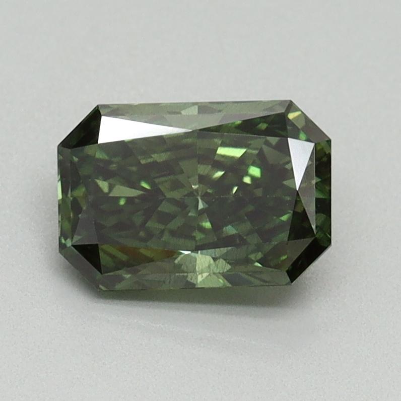 1.01 Ct. Fancy Vivid Green Radiant Lab Grown Diamond