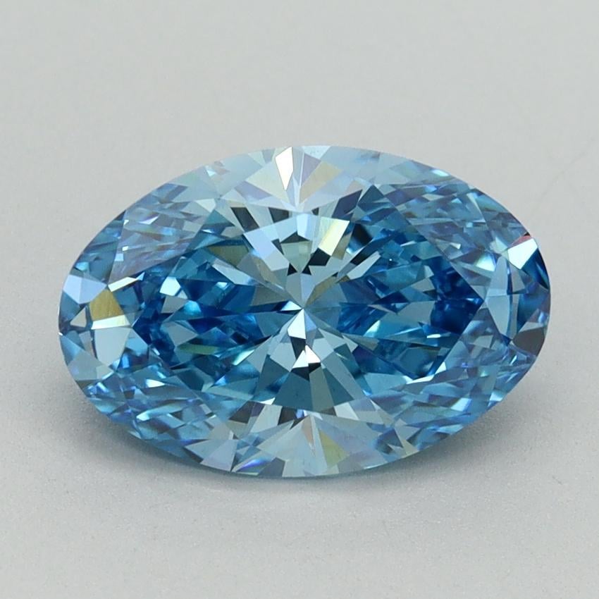 2.03 Ct. Fancy Vivid Blue Oval Lab Grown Diamond