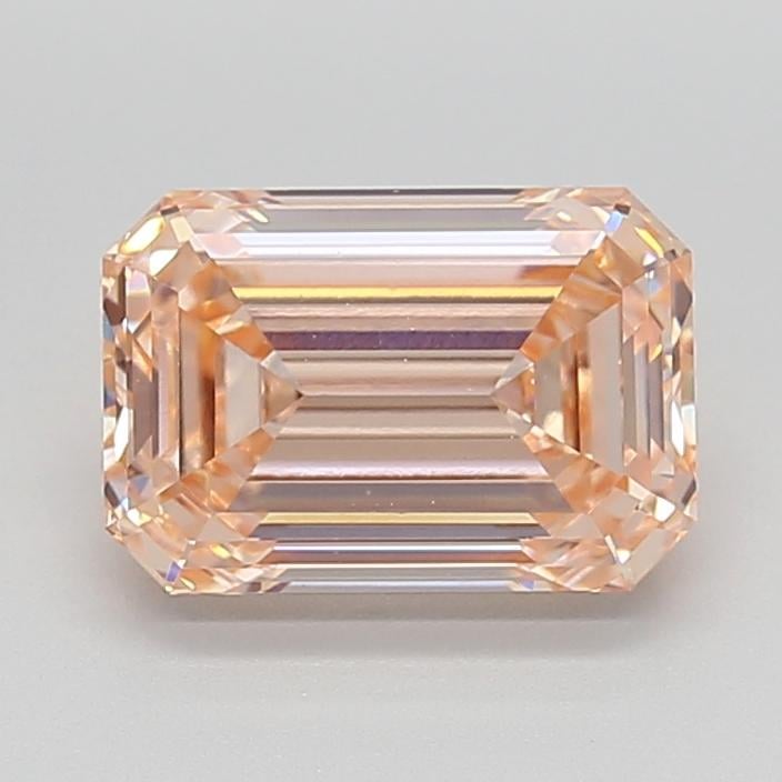 3.08 Ct. Fancy Intense Orangy Pink Emerald Lab Grown Diamond