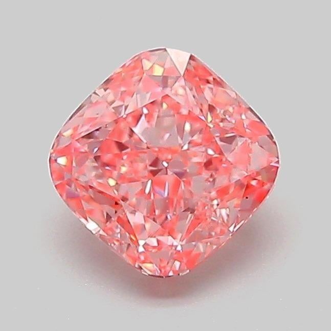1.03 Ct. Fancy Vivid Pink Cushion Lab Grown Diamond