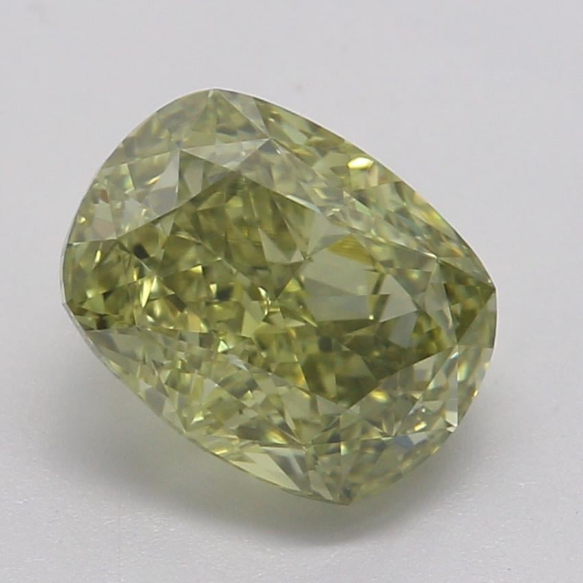 1.10 Ct. Fancy Brownish Greenish Yellow Cushion Diamond