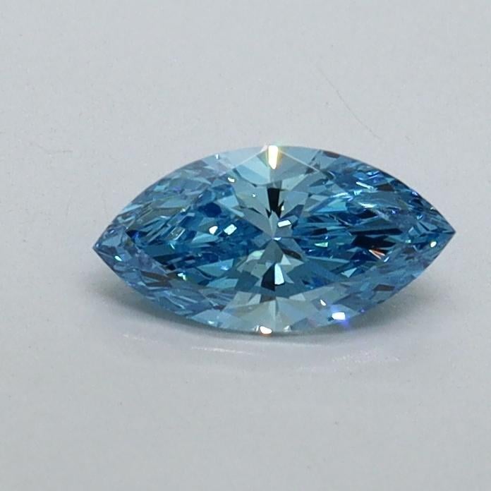 0.34 Ct. Fancy Vivid Malibu Blue Marquise Lab Grown Diamond