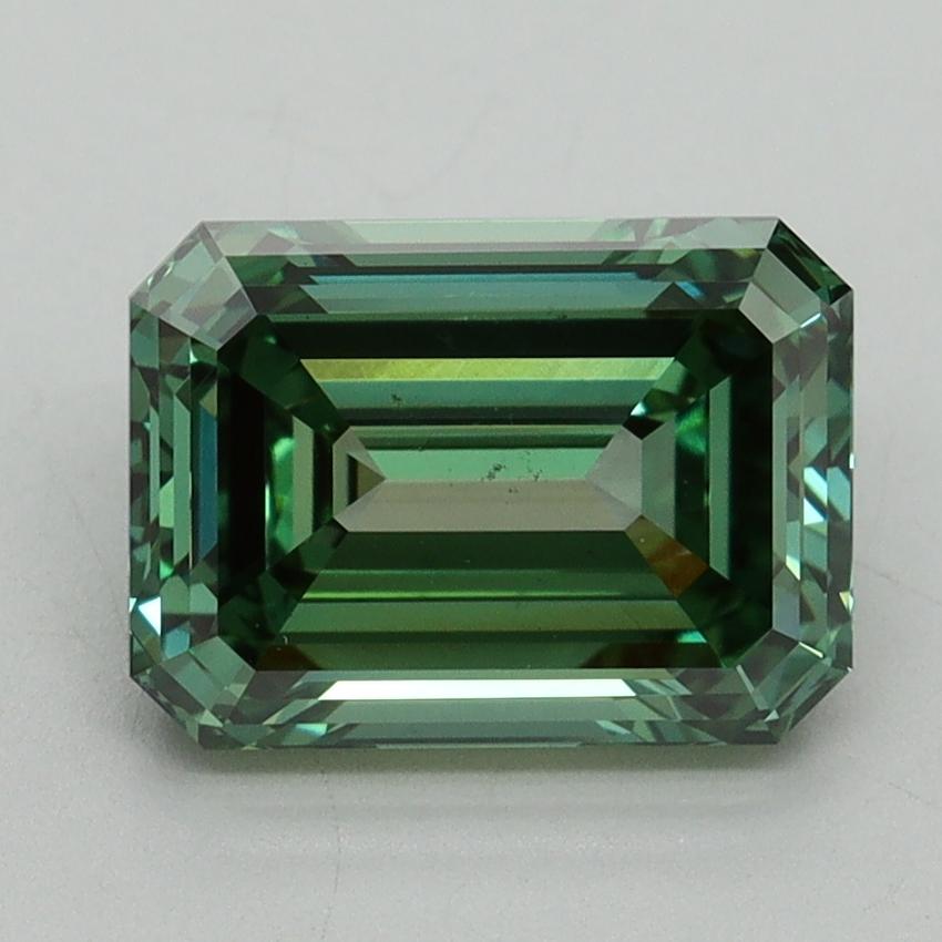 2.77 Ct. Fancy Vivid Green Emerald Lab Grown Diamond