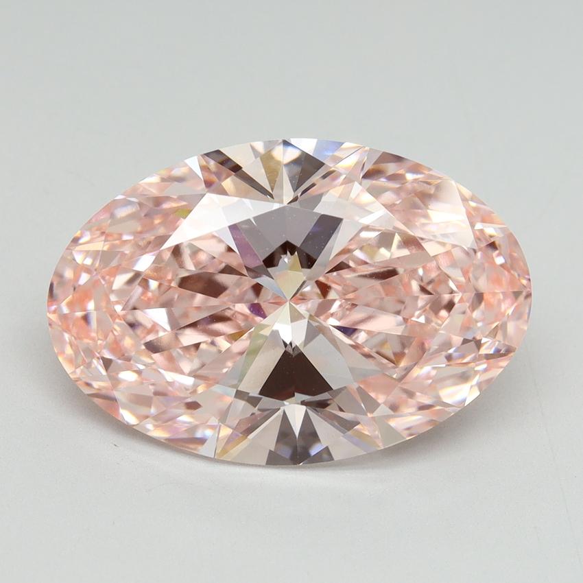 7.02 Ct. Fancy Vivid Pink Oval Lab Grown Diamond