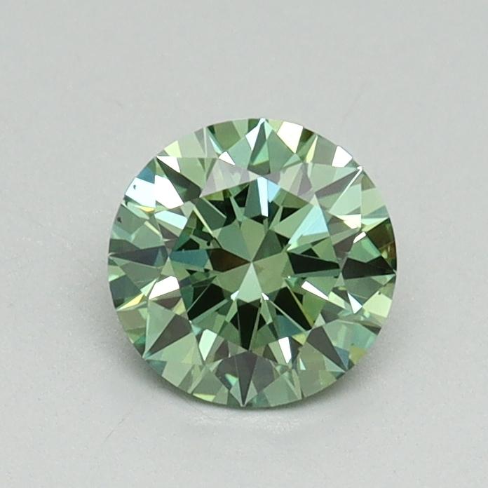 0.61 Ct. Fancy Vivid Green Round Lab Grown Diamond