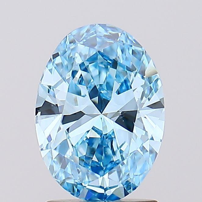 1.50 Ct. Fancy Vivid Blue Oval Lab Grown Diamond