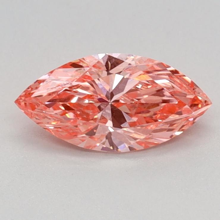 0.52 Ct. Fancy Vivid Pink Marquise Lab Grown Diamond