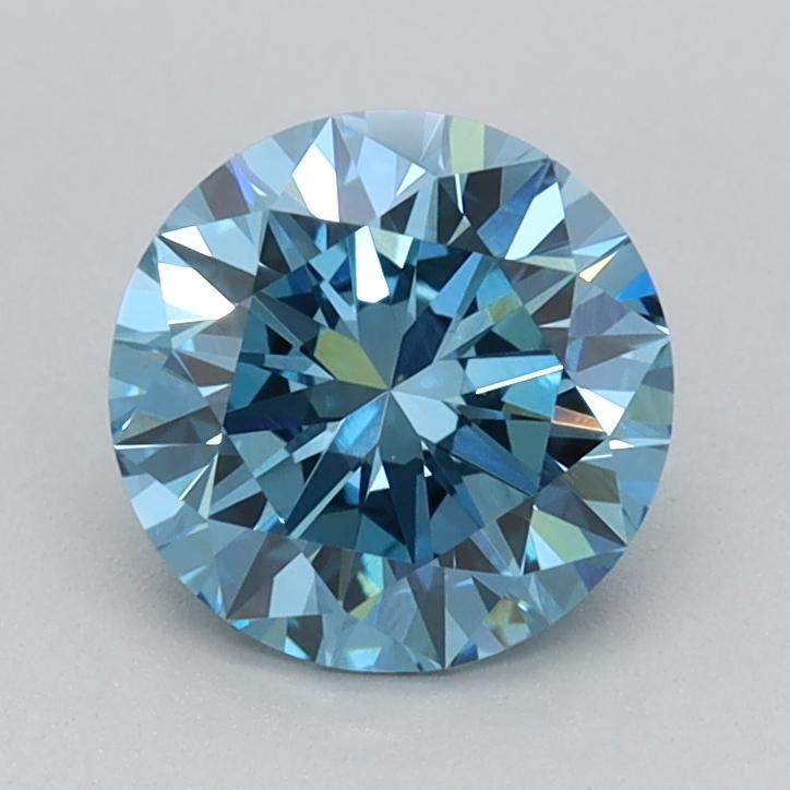 0.90 Ct. Fancy Vivid Blue Round Lab Grown Diamond