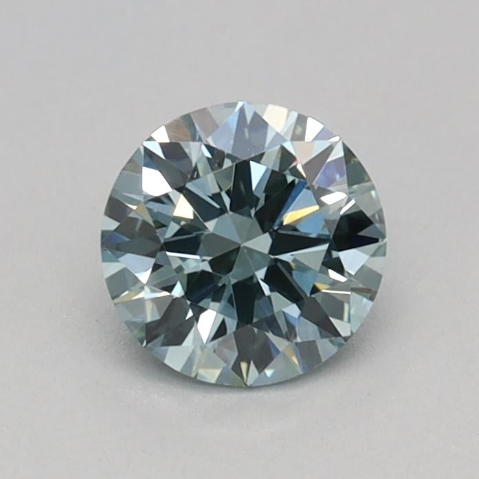 0.31 Ct. Fancy Intense Bluish Green Round Lab Grown Diamond