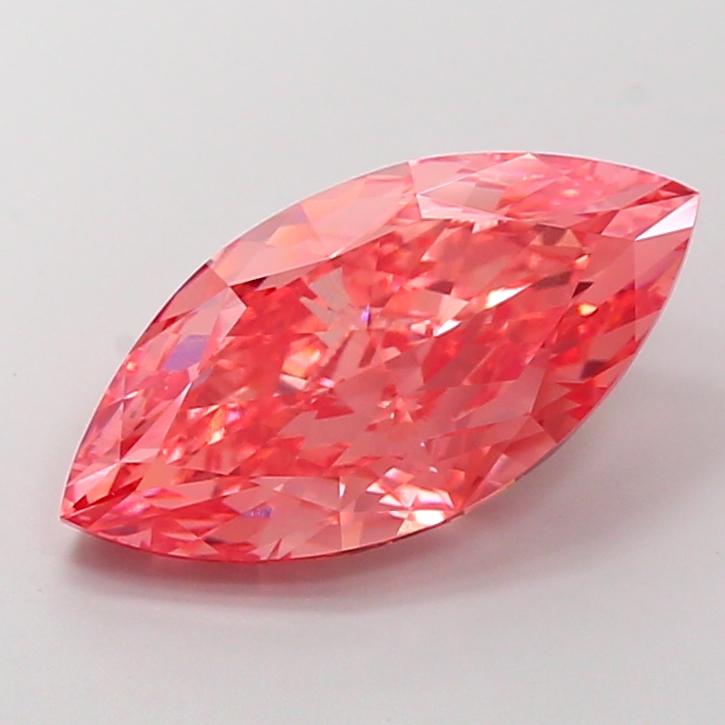 6.52 Ct. Fancy Vivid Pink Marquise Lab Grown Diamond