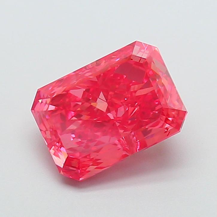 4.21 Ct. Fancy Vivid Pink Radiant Lab Grown Diamond