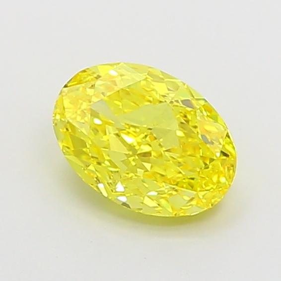 1.09 Ct. Fancy Vivid  Yellow Oval Lab Grown Diamond