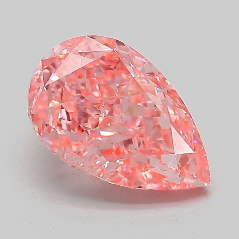 2.21 Ct. Fancy Vivid Pink Pear Lab Grown Diamond